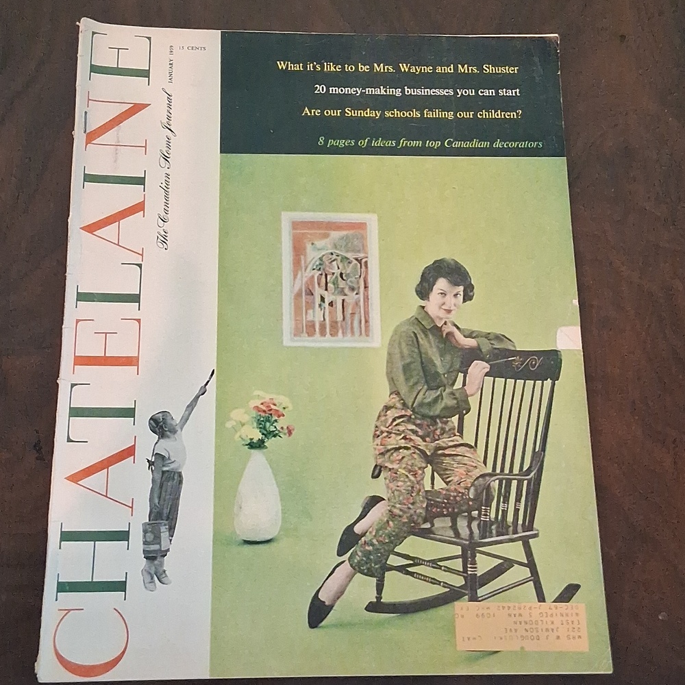 VINTAGE Jan 1959  Chatelaine  magazine